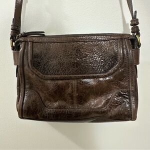 Frye - Leather Mel Small Crossbody - Brown‎ Zipper Close EUC